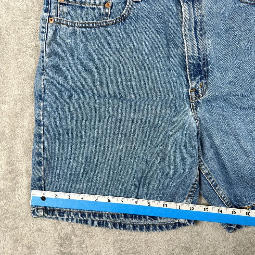 Levis 550 Mens 38 Blue Jean Shorts Medium Wash Denim Red Tab Vintage 90s Y2K